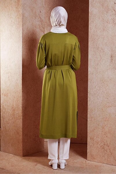 Alvina 45001 Model Belted Knitwear Cardigan