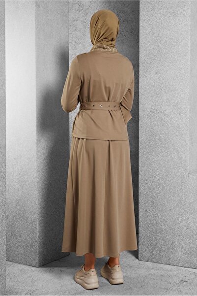 Alvina 45127 Model Tracksuit Set with Skirt and Belt