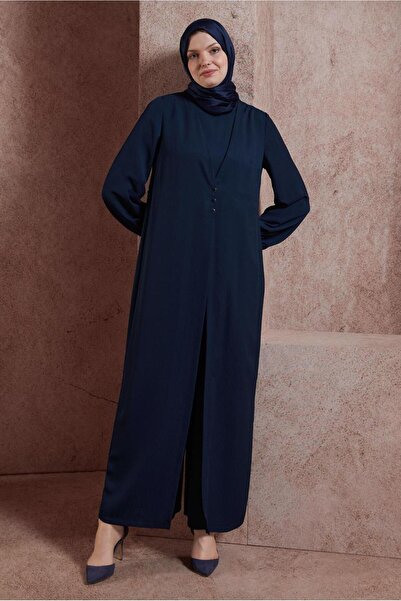 Alvina Salopetă cu nasturi cu aspect cardigan 42766