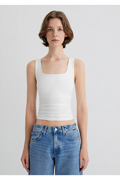 Mavi Ecru Polyamide T-Shirt Fitted / Fitted Cut 1613498-70057