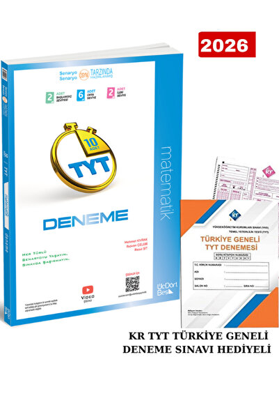 Üç Dört Beş Yayıncılık Üçdörtbeş 345 Yayınları 2021 Model Tyt Matematik Denem...