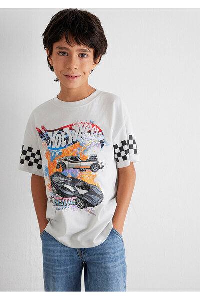 Mavi Hot Wheels εμπριμέ γκρι μπλουζάκι Loose Fit / Loose Relaxed Fit 6610303-80618