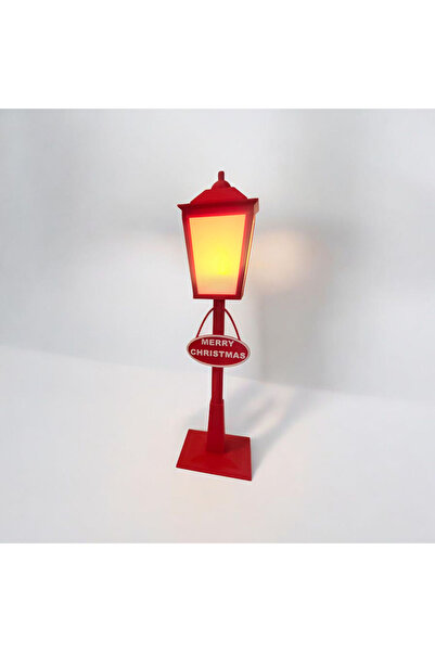 multiogz Yılbaşı Sokak Lambası Dekor – Merry Christmas Işıklı LED Lamba, Masaüstü Süs ve Hediye Pilli