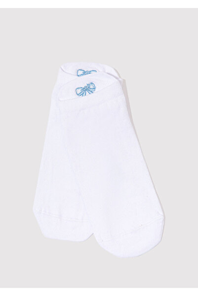 Mavi Ribbon Embroidered White Booties Socks 1913164-620