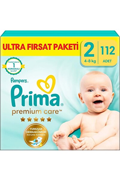 Prima Premium Care Bebek Bezi Beden:2 (4-8KG) Mini 112 Adet Utra Fırsat Pk