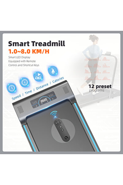 Rovyfota Under Desk Treadmill, Walking Pad 3 in 1 Folding Treadmill, Walking Jogging Treadmills