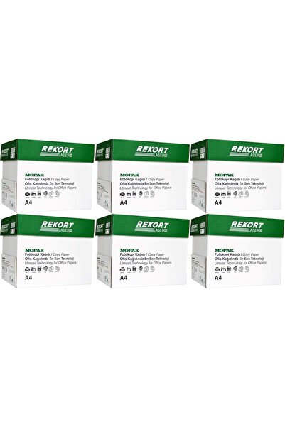 Mopak ورق تصوير ريكورت A4 80 جرام/م2، 12500 قطعة (30 حزمة * 500)