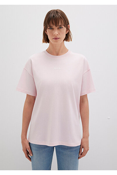 Mavi Printed Pink T-Shirt Loose Fit / Loose Relaxed Cut 1612518 -89200