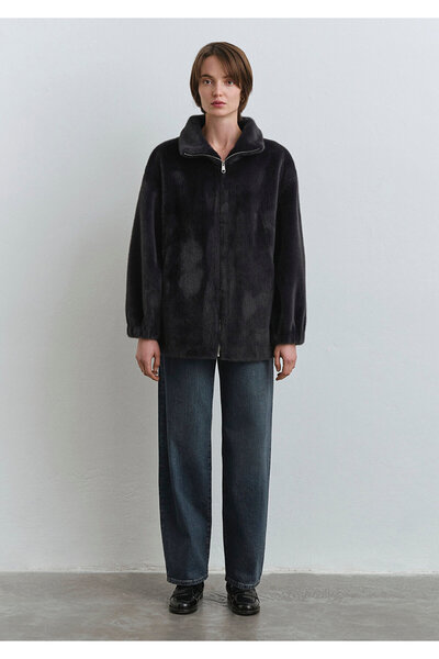 Mavi Антрацитовий плюшевий піджак оверсайз / широкий крій 1110597-84671