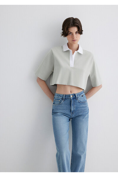 Mavi Γκρι Crop Polo T-Shirt Crop / Κοντό κόψιμο 1613000 -70083