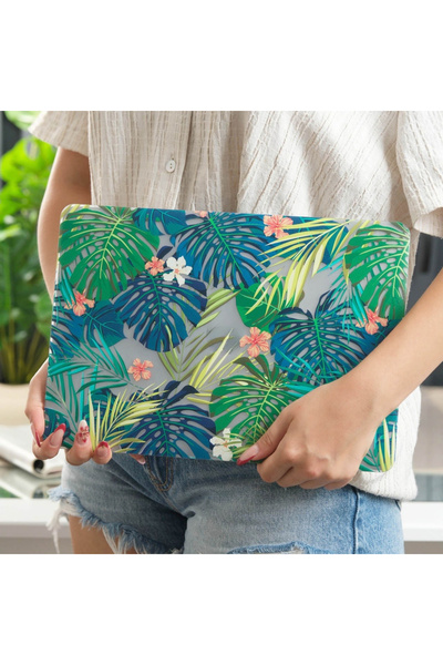 Mcstorey MacBook Air 13 inç Kılıf çiçek desen darbe emici sert kapak A1369 A1466 (ESKİ USBLİ MODEL 2010-2017)