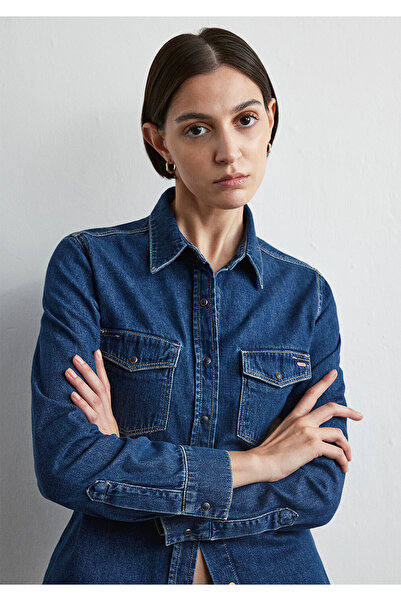 Mavi Cămașă de jeans Levin Classic Denim albastru închis 1210477 -87814