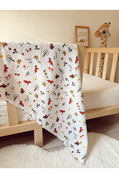 Cloudy بطانية موسلين مقاس 80x90 سم - 22 ثعلب، لحديثي الولادة، متعددة الأغراض