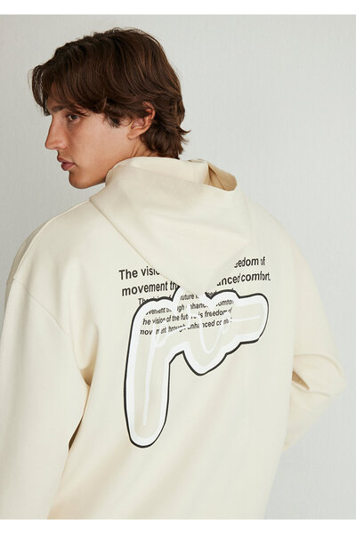 Mavi Sırt Baskılı Bej Sweatshirt 0S10286-70055