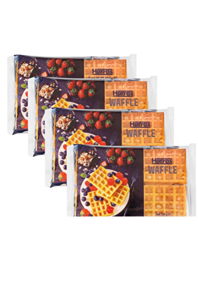 Harras Ready-To-Eat Plain Waffle Dough Fresh Practical Snack 4 Pieces X 165 Gr