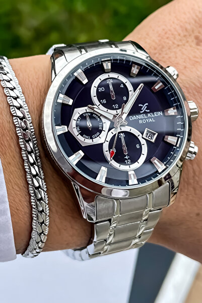 Daniel Klein Brand White Dial Men's Steel Wristwatch Bracelet