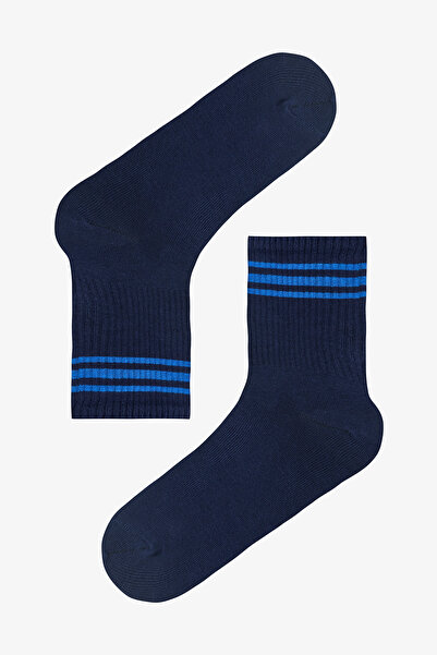 Penti Çok Renkli Erkek Navy Line Çizgili 3'lü Soket Çorap