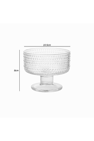 ALQANNAS 8-Piece Luxury Crystal Dessert Yogurt Set with Elegant Base | Serving Cups for Desserts