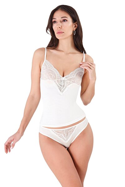 LUW 8670 Σετ εσώρουχο δαντέλα 2 τεμαχίων Ecru Color