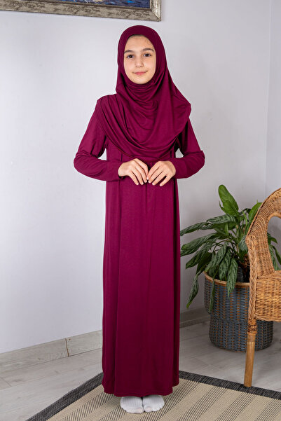 ihvan online Practical One-Piece Children's Prayer Dress with Headscarf 8-12 ...