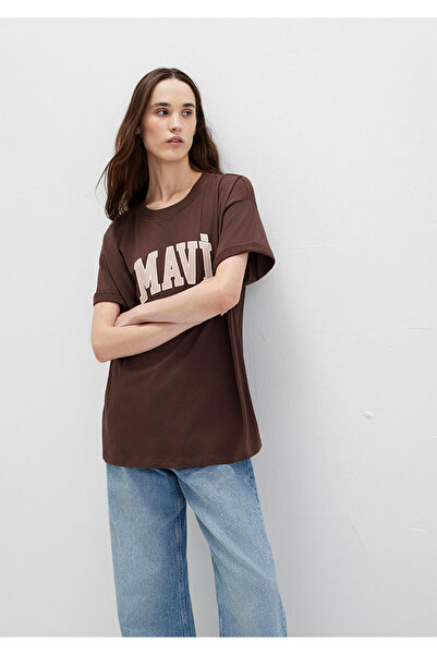 Mavi Καφέ μπλουζάκι με λογότυπο Oversize / Φαρδιά κοπή 1600843 -88062