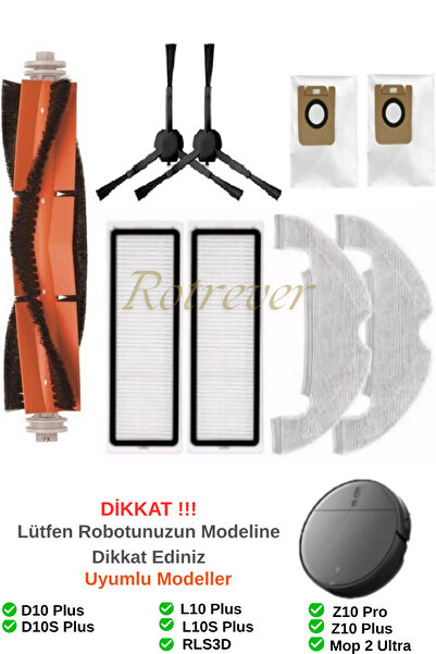 RotRever Set de filtru, mop și sac de praf compatibil cu Xiaomi Mi Robot Vacu...