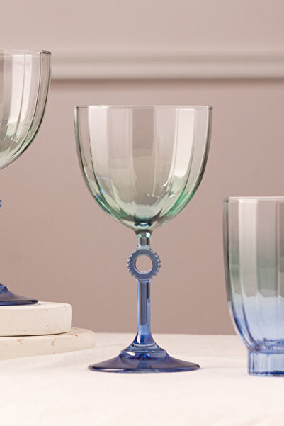 Rakle Elite 4'lü Su Kadehi Seti Mavi 270 cc