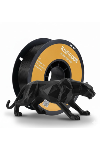 KINGROON PLA Filament Derin Siyah 1.75MM 1 Kg Düğümsüz ve Tıkanmaz - Bambu La...