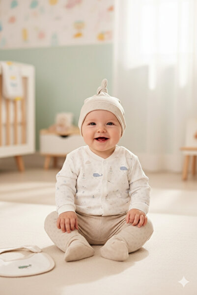 Kidaxi Jacquard Printed Baby Boy 5-Piece Hospital Release Set