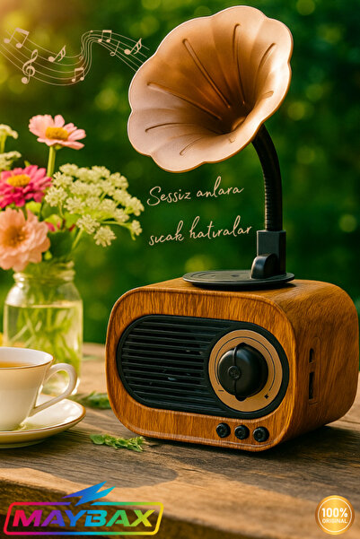 POLYGOLD B5 Nostaljik Mini Radyo Gramofon Bluetooth/radyo/usb/sd Speaker B5t