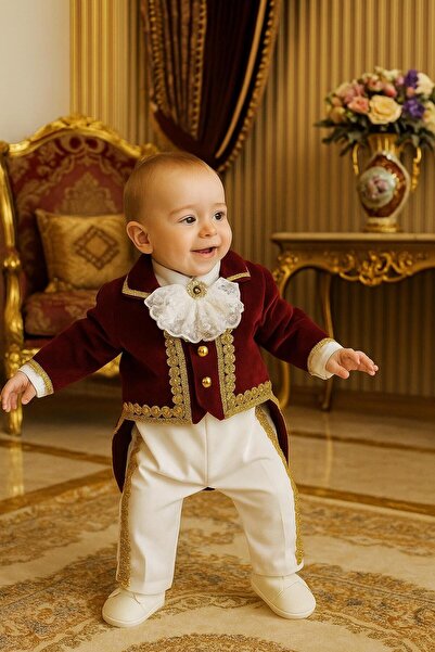 Tozpembebaby Prince Set-Velvet Baby Set- Baby Frock Set- Mevlut Set- Circumci...