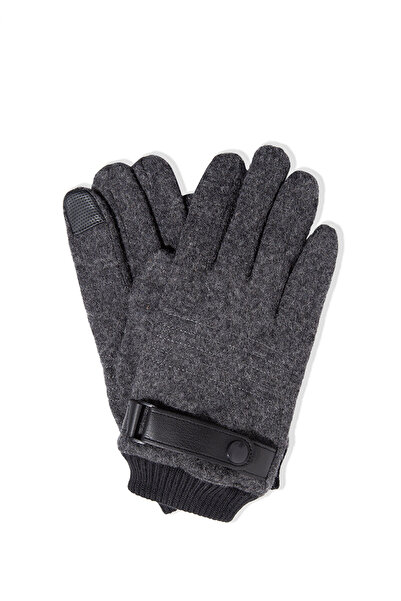 Mavi Wool Blend Gray Gloves 0911142-27063