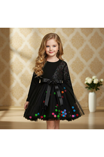 By Piera 086229 Модел Детска рокля с помпон