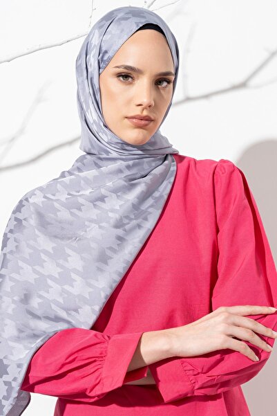 JAWEL Kadın Tesettür Jakarlı Büyük Desen Kazayağı Şal