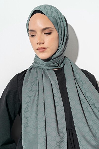 JAWEL Kadın Geometrik Desen Jakarlı Şal