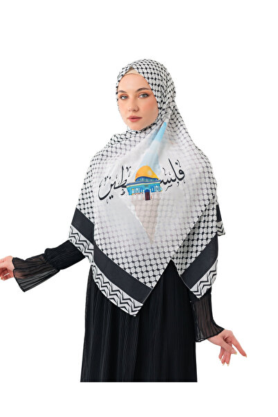 Zaytoon Σάλι Kefiye Puşi Παλαιστίνια Αραβικά και Χάρτης με τον Ιερό Παλαιστίνιο Σάλι S100005