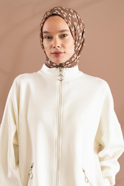 JAWEL Kadın Çiçek Desenli Kırışmaz Bürümcük Şal 190*80 Cm