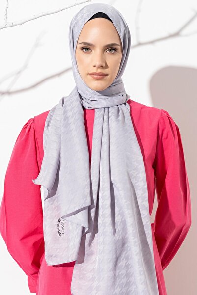 JAWEL Jacquard Hijab Small Patterned Women's Houndstooth Shawl