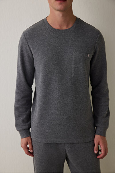 Penti Antrasit Antra Erkek Relax Uzun Kollu Pijama Takımı