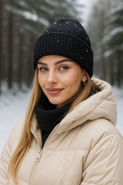 Axesoire 14650 Simli Siyah Bere