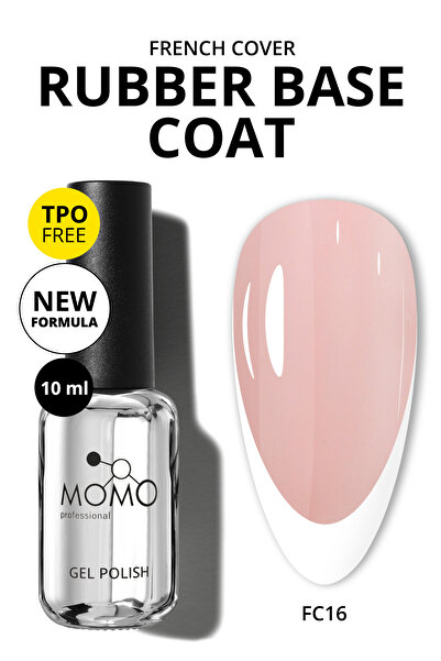 MOMO professional French Cover Rubber Base Coat Fc16, Koyu Nude Pembe, 10 ml, TPO- FREE
