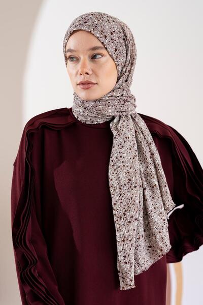 JAWEL Kadın Ütü İstemeyen Çakıl Desen Bürümcük Şal 190*80 Cm