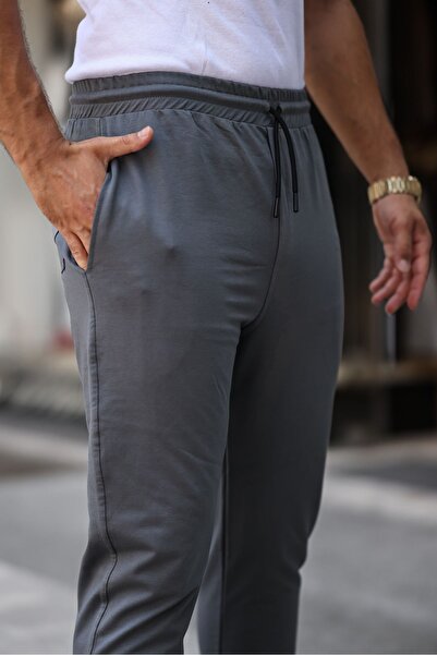 comstar Чоловічі штани з подвійними штанинами, еластичним поясом і вузькими штанинами, темно-сірі