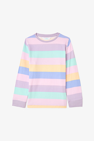 Penti Pembe Kız Çocuk Çizgili Pijama Takımı