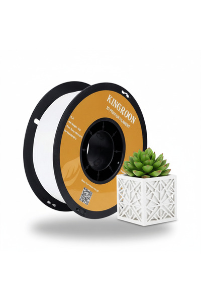 KINGROON PLA Filament Saf Beyaz 1.75 MM 1 Kg - Düğümsüz - Bambu Lab Creality ...
