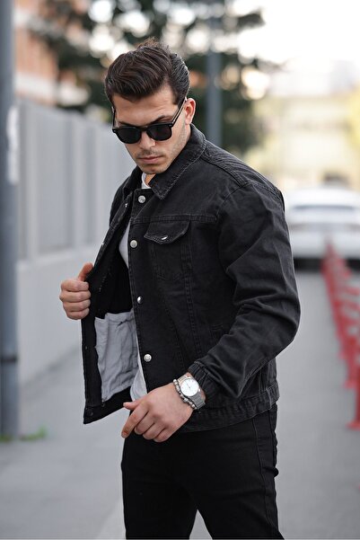 comstar Oversize Denim Jacket with Snap Fasteners