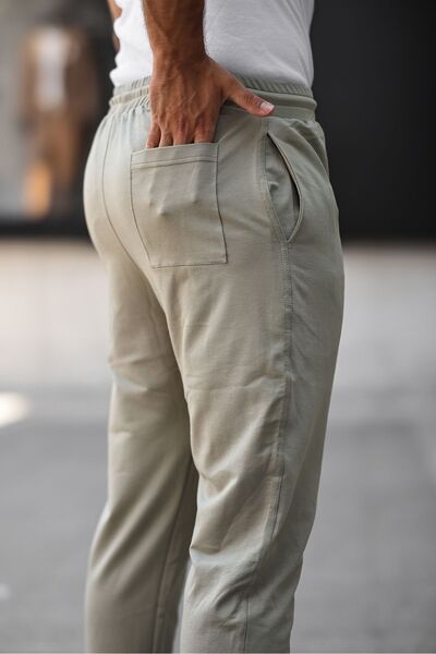 comstar Чоловічі джинси з подвійними штанинами, еластичним поясом і вузькими штанинами, зелені