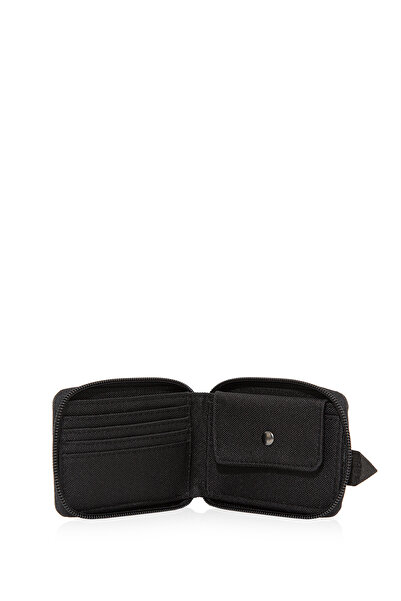 Mavi Fermuarlı Siyah Cüzdan 092844-900