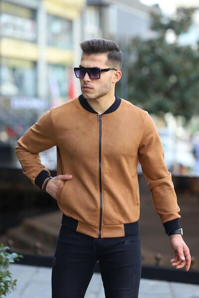 comstar Мъжко студентско яке от набук и велур без подплата, водоотблъскващо водоустойчиво яке