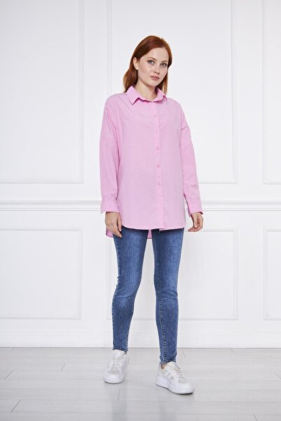 comstar Жіноча oversize довга базова фушкова сорочка